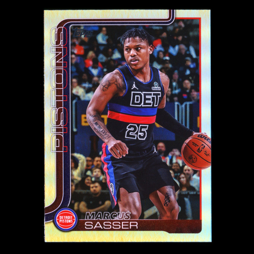Marcus Sasser 2025-26 Topps Rainbow Foil Pistons