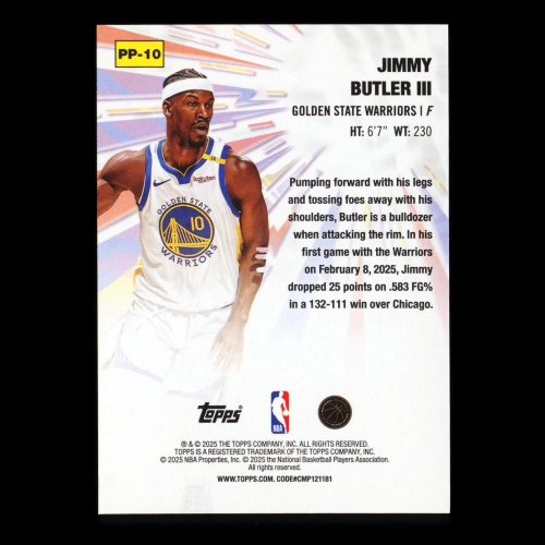Jimmy Butler III 2025-26 Topps Power Players Warriors
