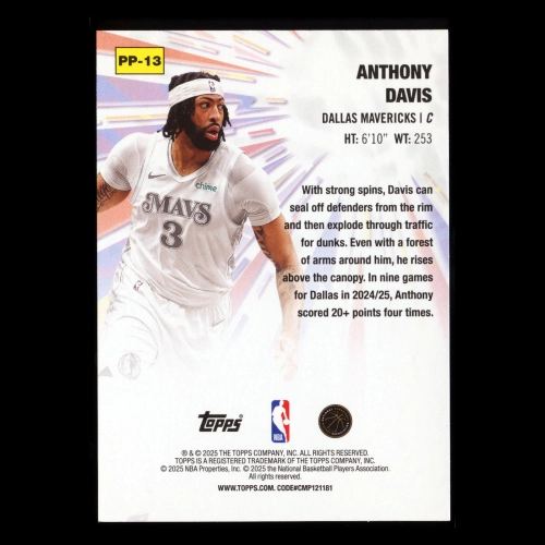 Anthony Davis 2025-26 Topps Power Players Mavericks