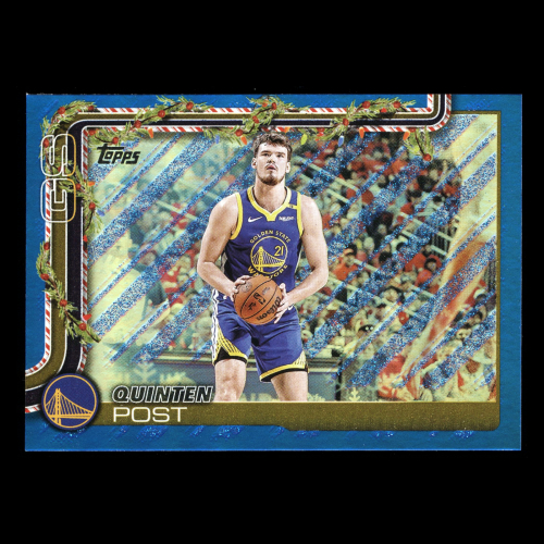 Quinten Post 2025-26 Topps Holiday Blue Metallic Glitter Holiday Warriors