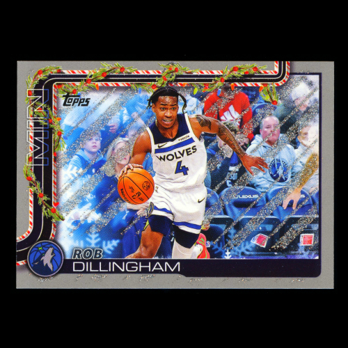 Rob Dillingham 2025-26 Topps Holiday Glitter Holiday Timberwolves