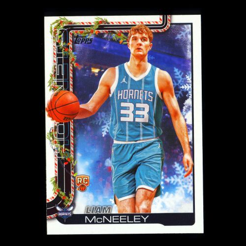 Liam McNeeley RC 2025-26 Topps Holiday Rookie Hornets