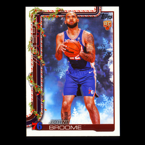 Johni Broome RC 2025-26 Topps Holiday Rookie 76ers