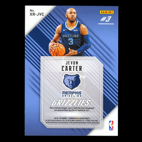 Jevon Carter RC 2018-19 XR Jumbo Swatch Autographs Grizzlies - Magic 15/25