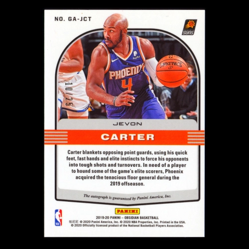Jevon Carter 2019-20 Obsidian Galaxy Auto Electric Etch Green Suns - Magic 10/25