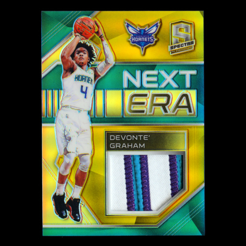 Devonte' Graham RC 2018-19 Spectra Next Era Memorabilia Gold Hornets 3/10