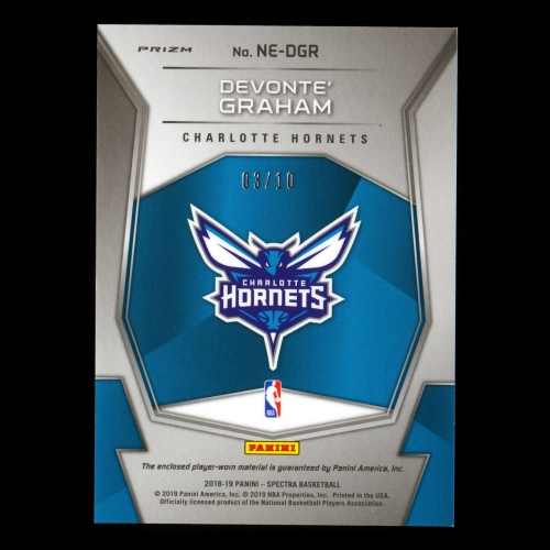 Devonte' Graham RC 2018-19 Spectra Next Era Memorabilia Gold Hornets 3/10