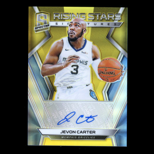 Jevon Carter RC 2018-19 Spectra Rising Stars Signatures Gold Grizzlies 06/10