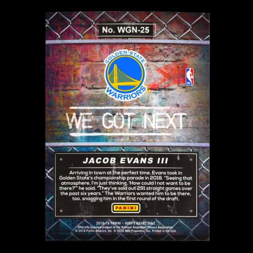 Jacob Evans III 2018-19 Hoops We Got Next Warriors