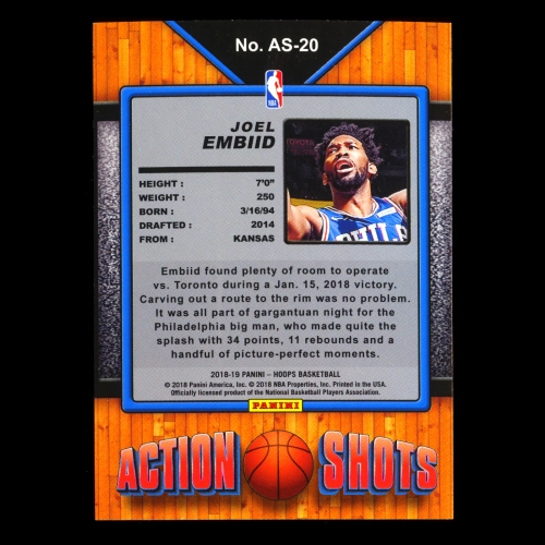 Joel Embiid 2018-19 Hoops Action Shots 76ers
