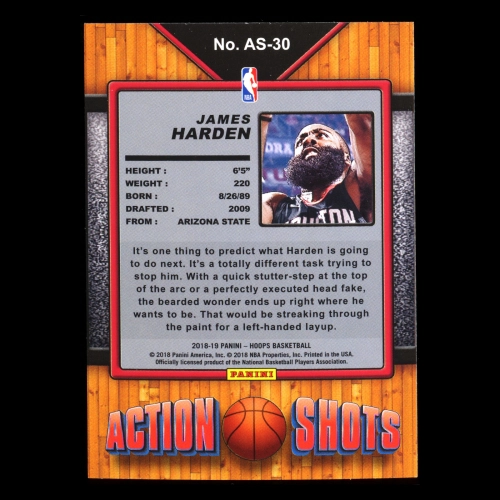 James Harden 2018-19 Hoops Action Shots Rockets