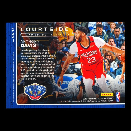 Anthony Davis 2018-19 Hoops Courtside Pelicans