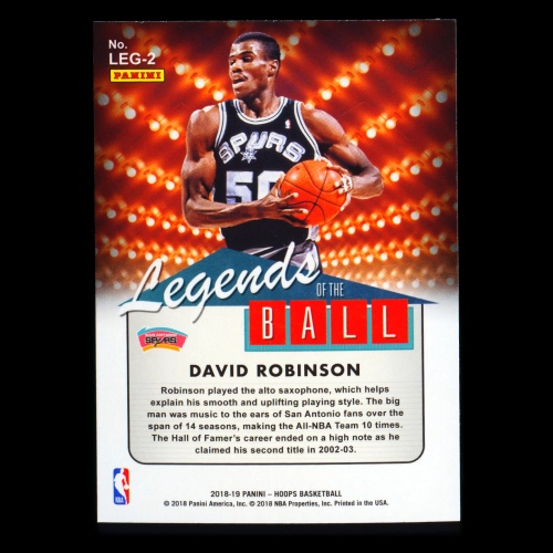 David Robinson 2018-19 Hoops Legends of the Ball Spurs