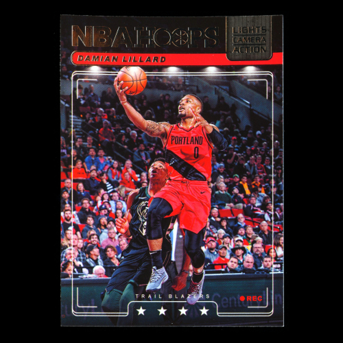 Damian Lillard 2018-19 Hoops Lights Camera Action Blazers