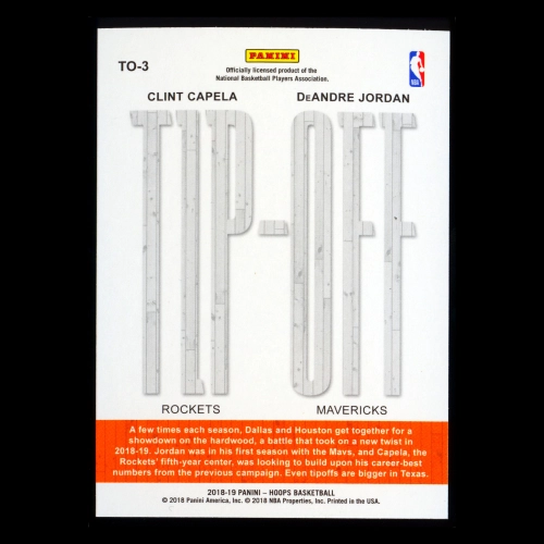 DeAndre Jordan - Clint Capela 2018-19 Hoops Tip Off Mavericks - Rockets