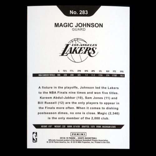 Magic Johnson 2018-19 Panini NBA Hoops Tribute Lakers