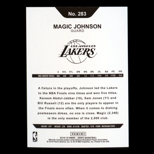 Magic Johnson 2018-19 Panini NBA Hoops Tribute Lakers