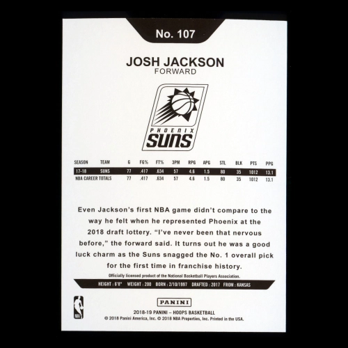 Josh Jackson 2018-19 Panini NBA Hoops Suns