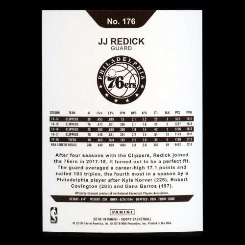 JJ Redick 2018-19 Panini NBA Hoops 76ers