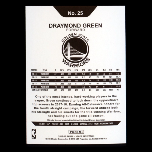Draymond Green 2018-19 Panini NBA Hoops Warriors