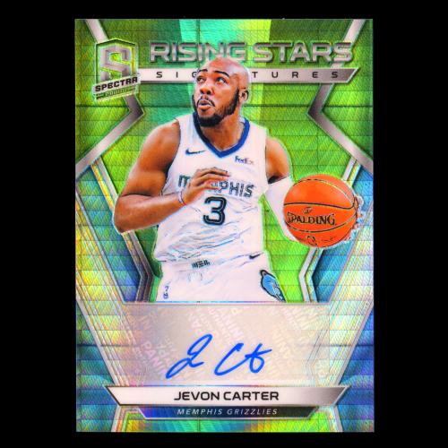 Jevon Carter 2018-19 Spectra Rising Stars Signatures Neon Green Grizzlies 25/49