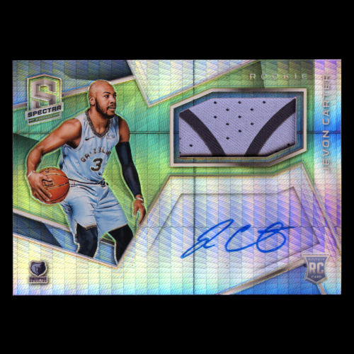 Jevon Carter 2018-19 Spectra Neon Green JSY Auto Grizzlies 25/49