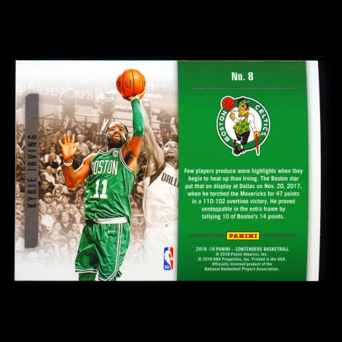 Kyrie Irving 2018-19 Contenders Playing the Numbers Game Celtics