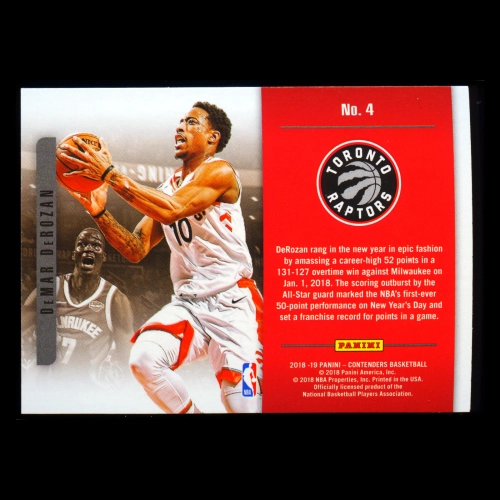 DeMar DeRozan 2018-19 Contenders Playing the Numbers Game Spurs