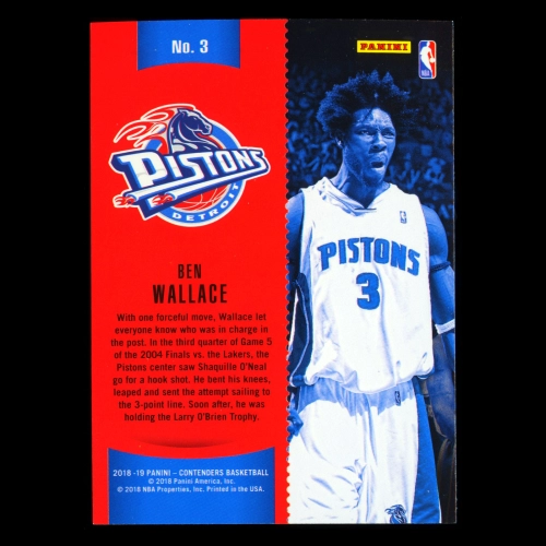 Ben Wallace 2018-19 Contenders Winning Tickets Pistons
