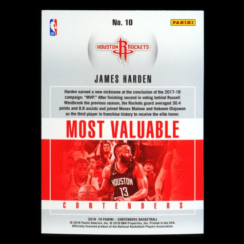 James Harden 2018-19 Contenders Most Valuable Rockets