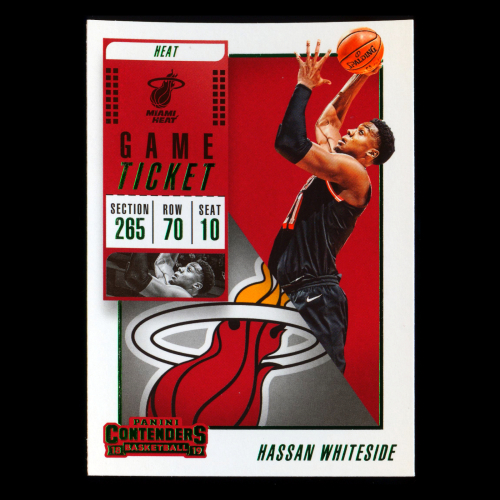 Hassan Whiteside 2018-19 Contenders Game Ticket Green Heat