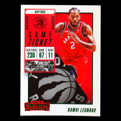 Kawhi Leonard 2018-19 Contenders Game Ticket Green Raptors