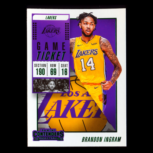 Brandon Ingram 2018-19 Contenders Game Ticket Green Lakers