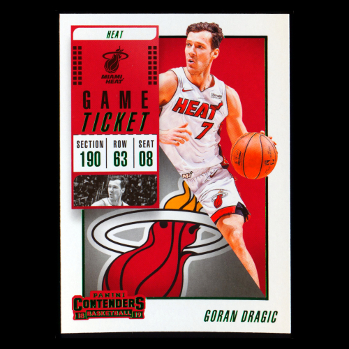 Goran Dragic 2018-19 Contenders Game Ticket Green Heat