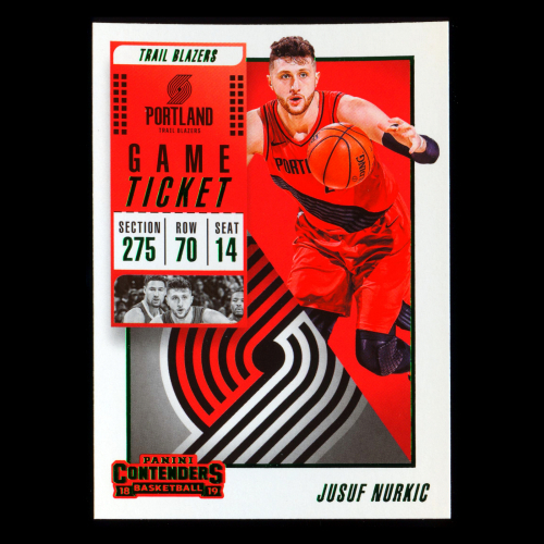 Jusuf Nurkic 2018-19 Contenders Game Ticket Green Trail Blazers