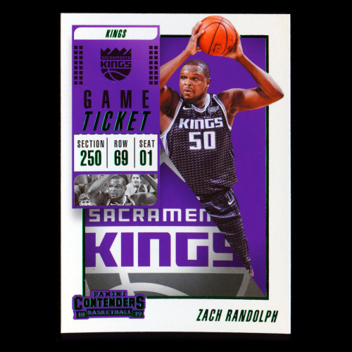 Zach Randolph 2018-19 Contenders Game Ticket Green Kings