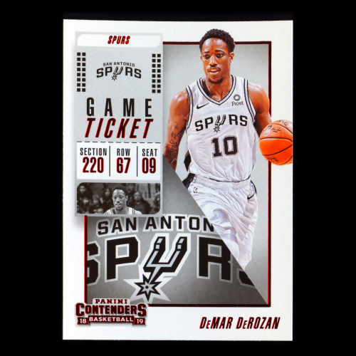 DeMar DeRozan 2018-19 Contenders Game Ticket Red Spurs