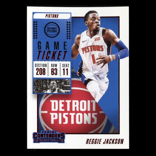 Reggie Jackson 2018-19 Contenders Game Ticket Red Pistons