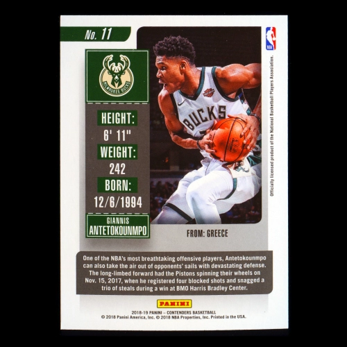 Giannis Antetokounmpo 2018-19 Contenders Bucks