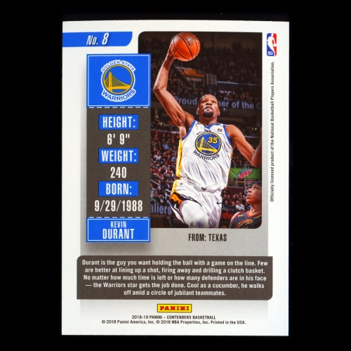Kevin Durant 2018-19 Contenders Warriors
