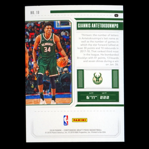 Giannis Antetokounmpo 2018 Contenders Draft Picks Bucks