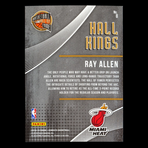Ray Allen 2018-19 Donruss Hall Kings Heat