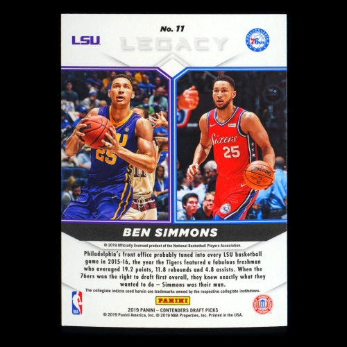 Ben Simmons 2019 Contenders Draft Picks Legacy 76ers