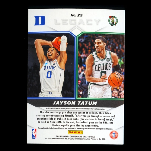 Jayson Tatum 2019 Contenders Draft Picks Legacy Celtics