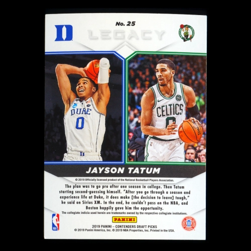 Jayson Tatum 2019 Contenders Draft Picks Legacy Celtics