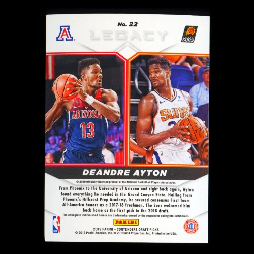 Deandre Ayton 2019 Contenders Draft Picks Legacy Suns