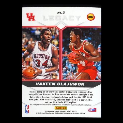Hakeem Olajuwon 2019 Contenders Draft Picks Legacy Rockets