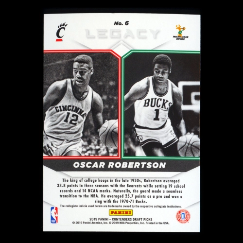 Oscar Robertson 2019 Contenders Draft Picks Legacy Bucks