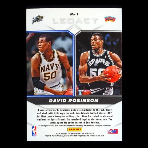 David Robinson 2019 Contenders Draft Picks Legacy Spurs