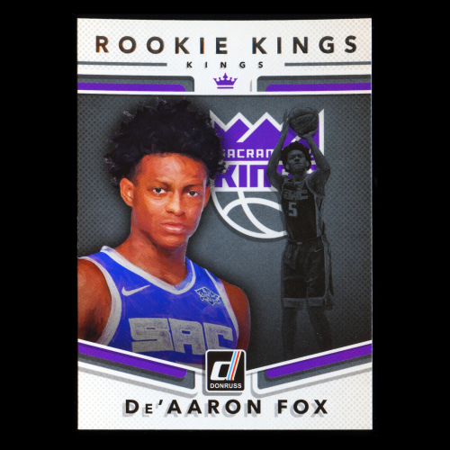 De'Aaron Fox 2017-18 Donruss Rookie Kings Kings